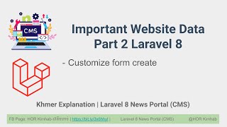 77. Important Website data Part 2 Laravel 8 New Portal CMS - Khmer HKimhab