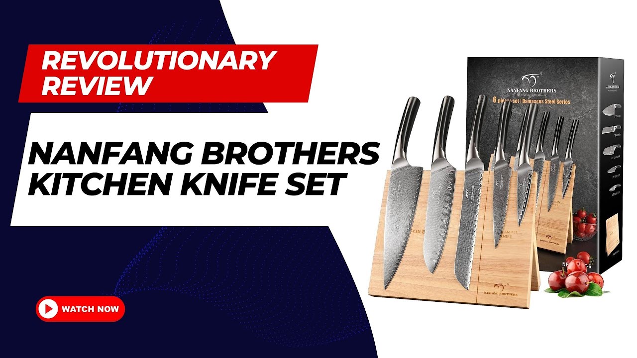 NANFANG BROTHERS Damascus Steel Kitchen Knife Set Review, Cooking Like a  Pro
