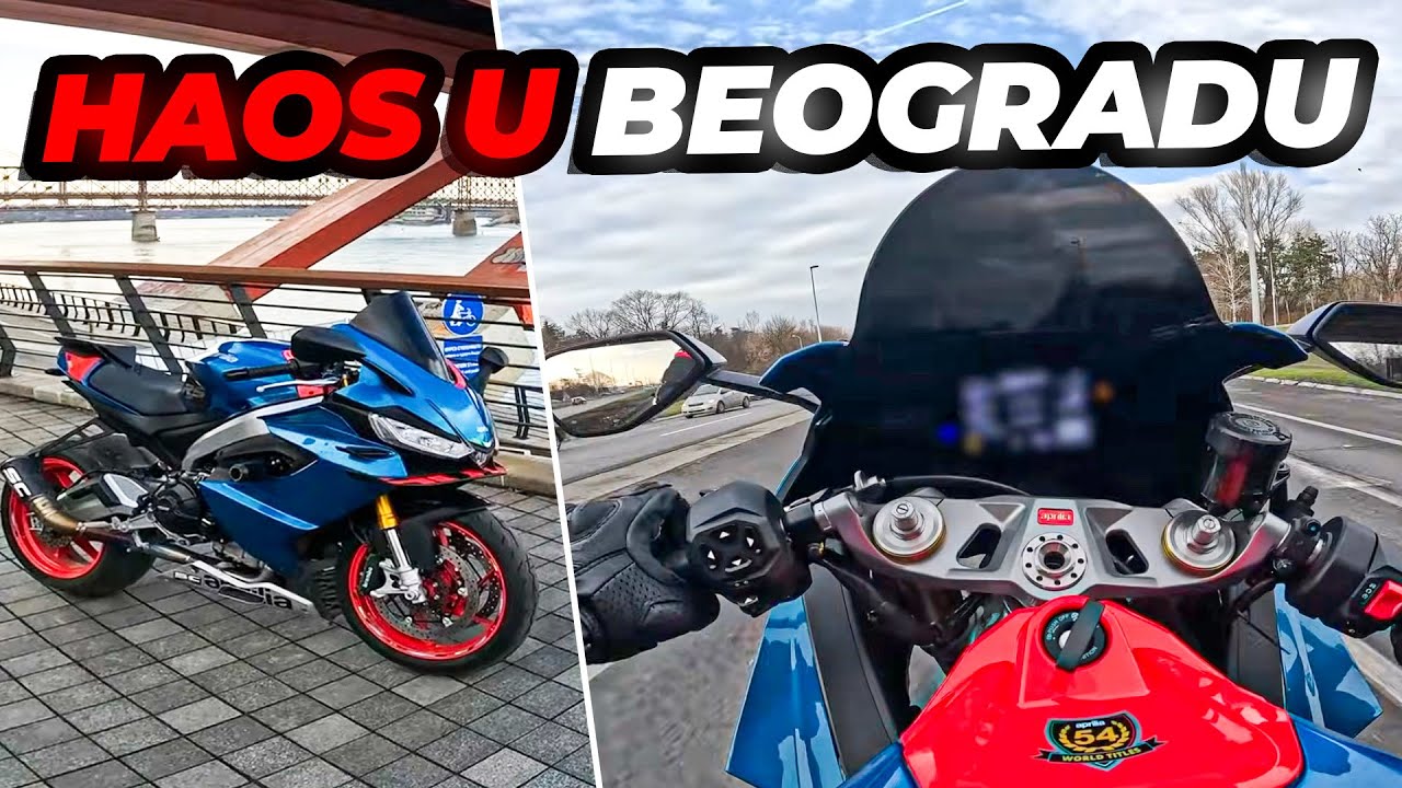 VOZNJA MOTORA BEOGRADOM ZIMI *HAOS*