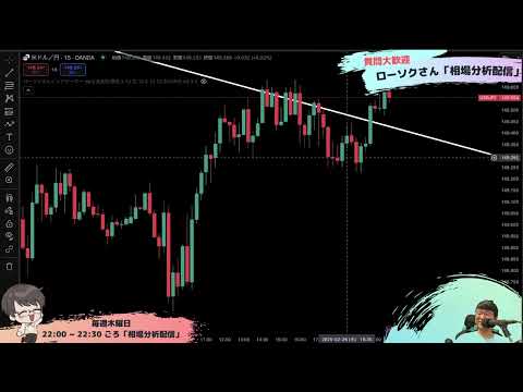 【FX ライブ 配信】ドル円のリアルタイムチャート分析 #202