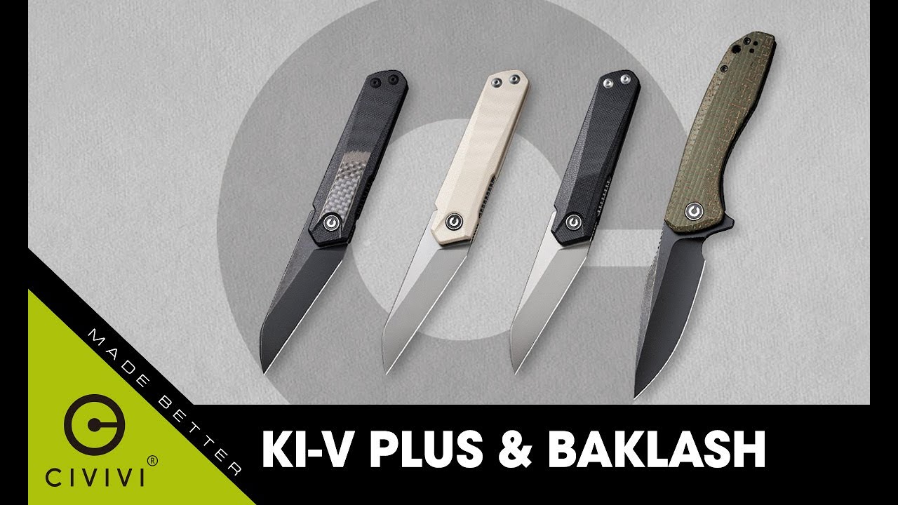 CIVIVI Ki-V Plus Front Flipper Knife - Carbon Fiber G10 Handle