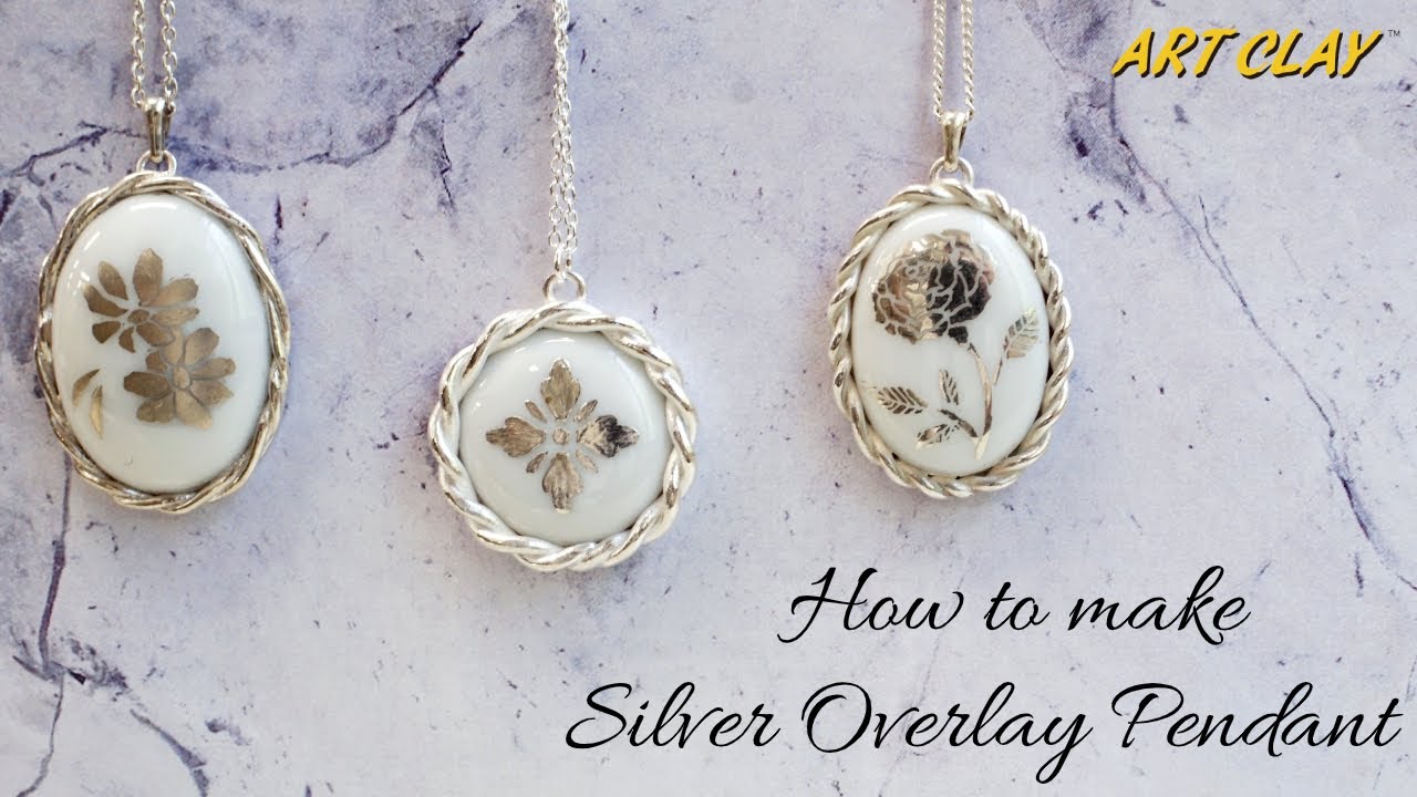 DIY) Silver overlay pendant with Art Clay Overlay Silver Paste 