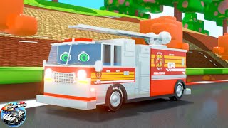 Rolling with Rescue Heroes - Wheels On The Fire Truck Nursery Rhymes for Kids