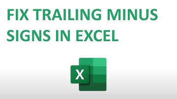 How to Fix Trailing Minus Signs in Excel