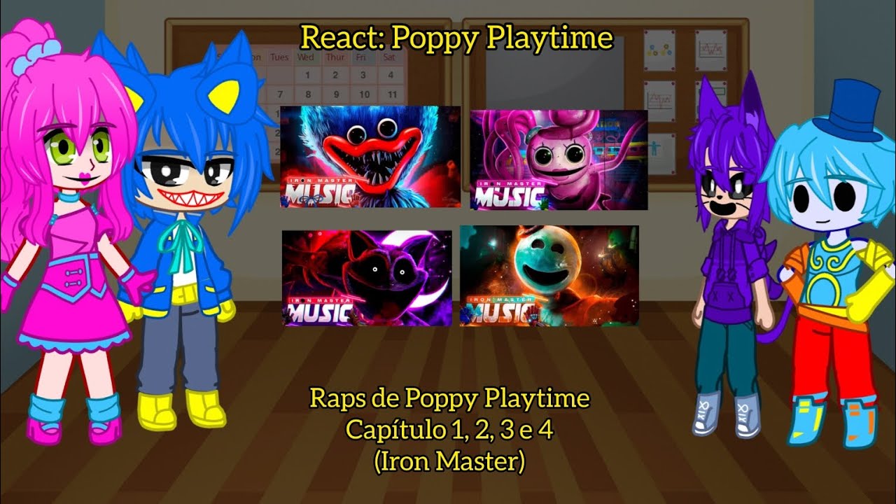 Poppy Playtime reagindo aos Raps de Poppy Playtime 1, 2, 3 e 4 (@ironmasterprod) {GP}