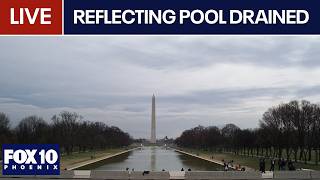 🔴LIVE: Crews empty DC reflecting pool for repairs & cleanup | FOX 10 Phoenix