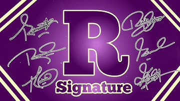 R Signature style | How to write Signature your name