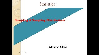 Sampling and Sampling Distributions 2