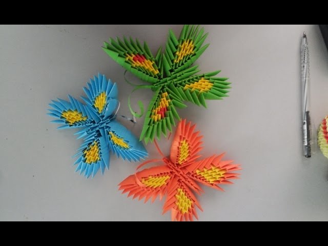 3d origami butterfly- Xếp Bướm origami 3d - poppy9011 - YouTube