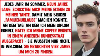 Meine Eltern schickten mich jeden Sommer zu meiner Tante, damit mein Bruder „Familienurlaube“ ohne