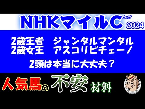 NHKマイルカップ2024人気馬の不安材料！2歳王者ジャンタルマンタルと2歳女王アスコリピチェーノが東京マイルの舞台で激突！2頭に不安材料がないか検証していく！