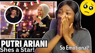 HER VOICE BROUGHT ME TO TEARS 🥺😭Putri Ariani receives the GOLDEN BUZZER from Simon Cowell