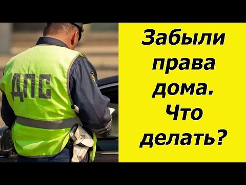 Что делать если забыл права (водительское удостоверение) дома.