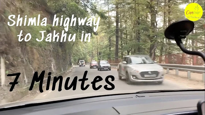 Shimla Highway to Jakhu Temple Car Drive in 7 minu...