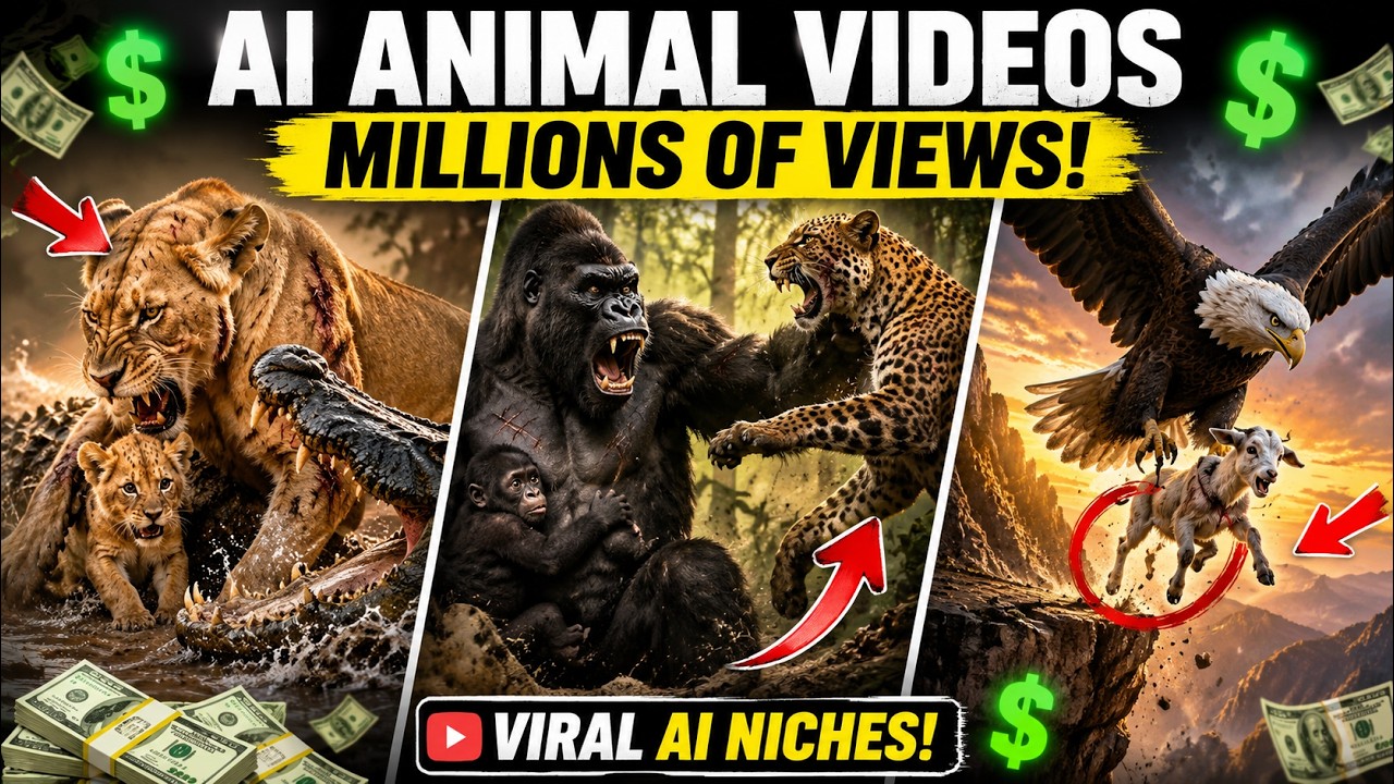 How To Create VIRAL AI Animal Videos That Get MILLIONS of Views 🦁🔥 ...