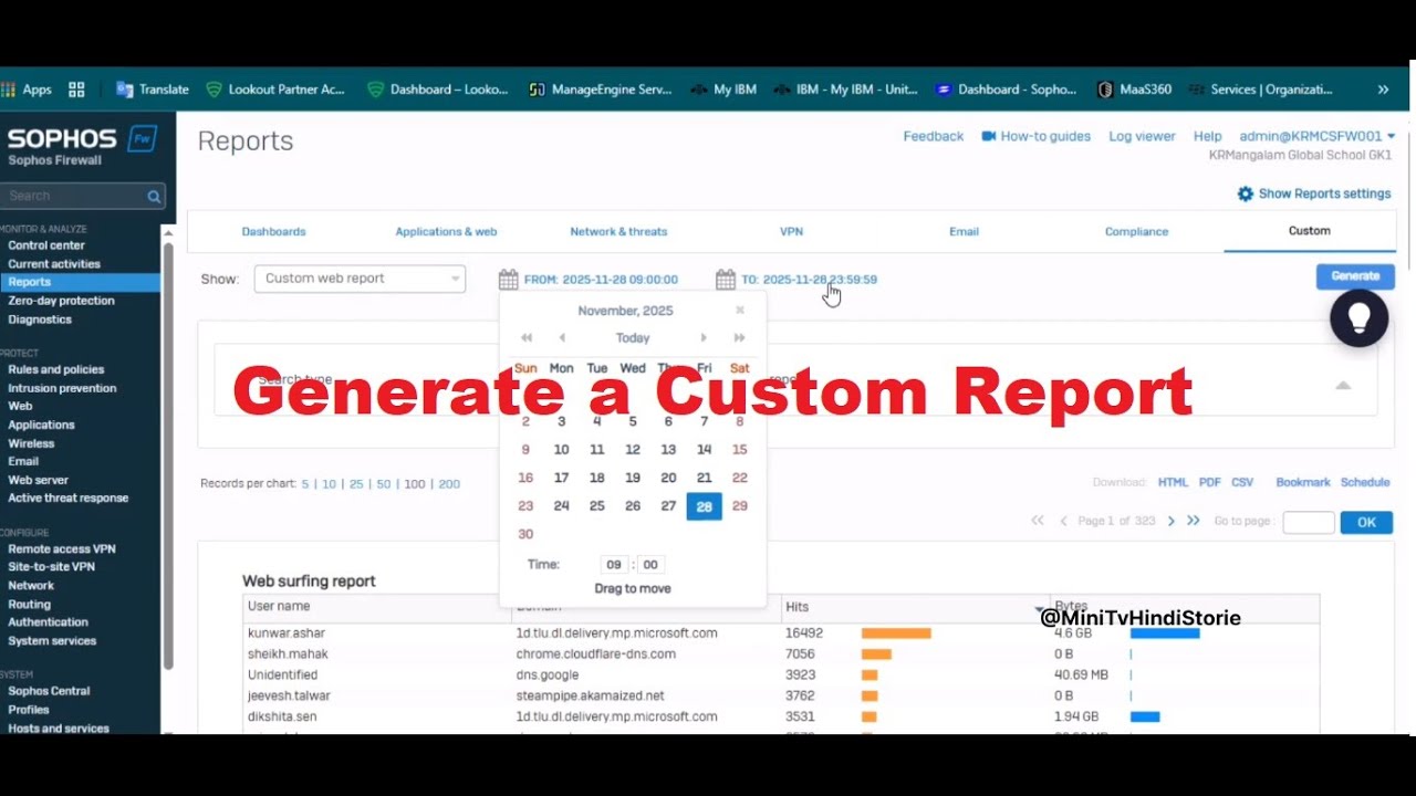 Sophos Custom Report | Custom Report Generate in Sophos | Sophos Learn 