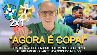 BRASIL SUPERA SUSTO, DERROTA O EGITO COM GOL DECISIVO DE ENDRICK E FECHA PREPARAÇÃO COM VITÓRIA!!