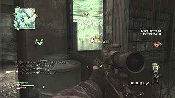 Call of Duty Mw3 triple kill with one sniper bullet.