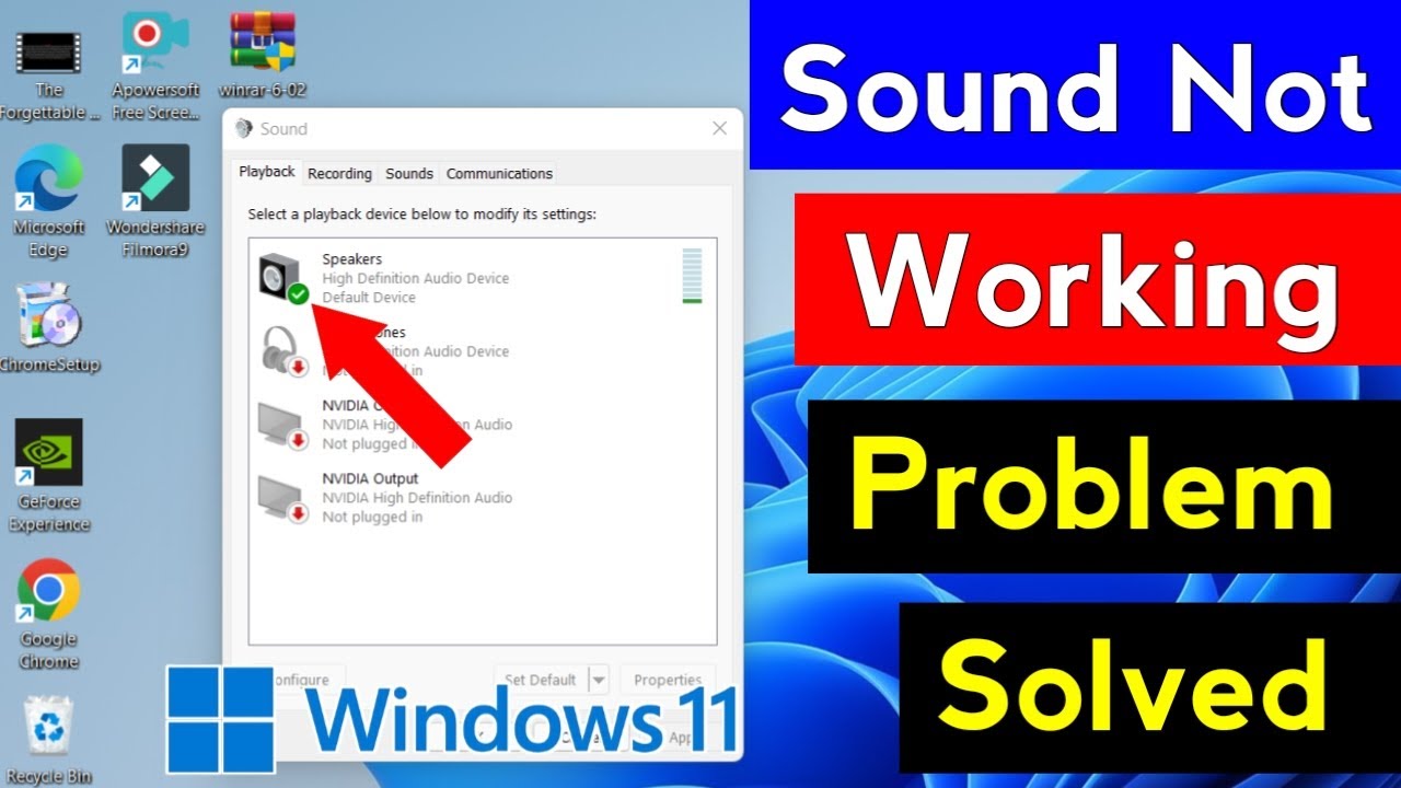How to solve sound problem on windows 11 audio not working windows 11