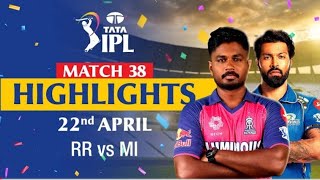 Mumbai Indians Vs Rajasthan Royals Full Match Highlight | TATAIPL 2024 (Trending Video)