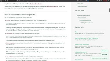 6. Contribute to open source project Django: Building Django documentation locally