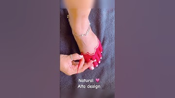 DIY Aesthetic Alta design for wedding session 🧿Alta kese lagaye #india #fyp #viralvideo #shortsfeed