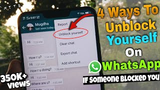 How To Unblock Yourself On WhatsApp In 2023 If Someone Blocked You (4 Ways)!! screenshot 1