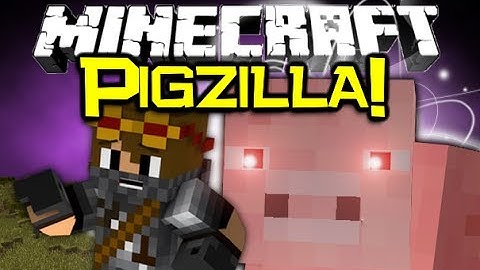 Minecraft PIGZILLA MOD Spotlight! HUGE Pig Meteorite! (Minecraft Mod Showcase)