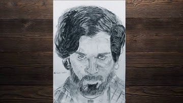 Pushpa drawing | alluarjun as pushpa drawing | alluarjun realistic drawing🥵 #pushpa #alluarjun