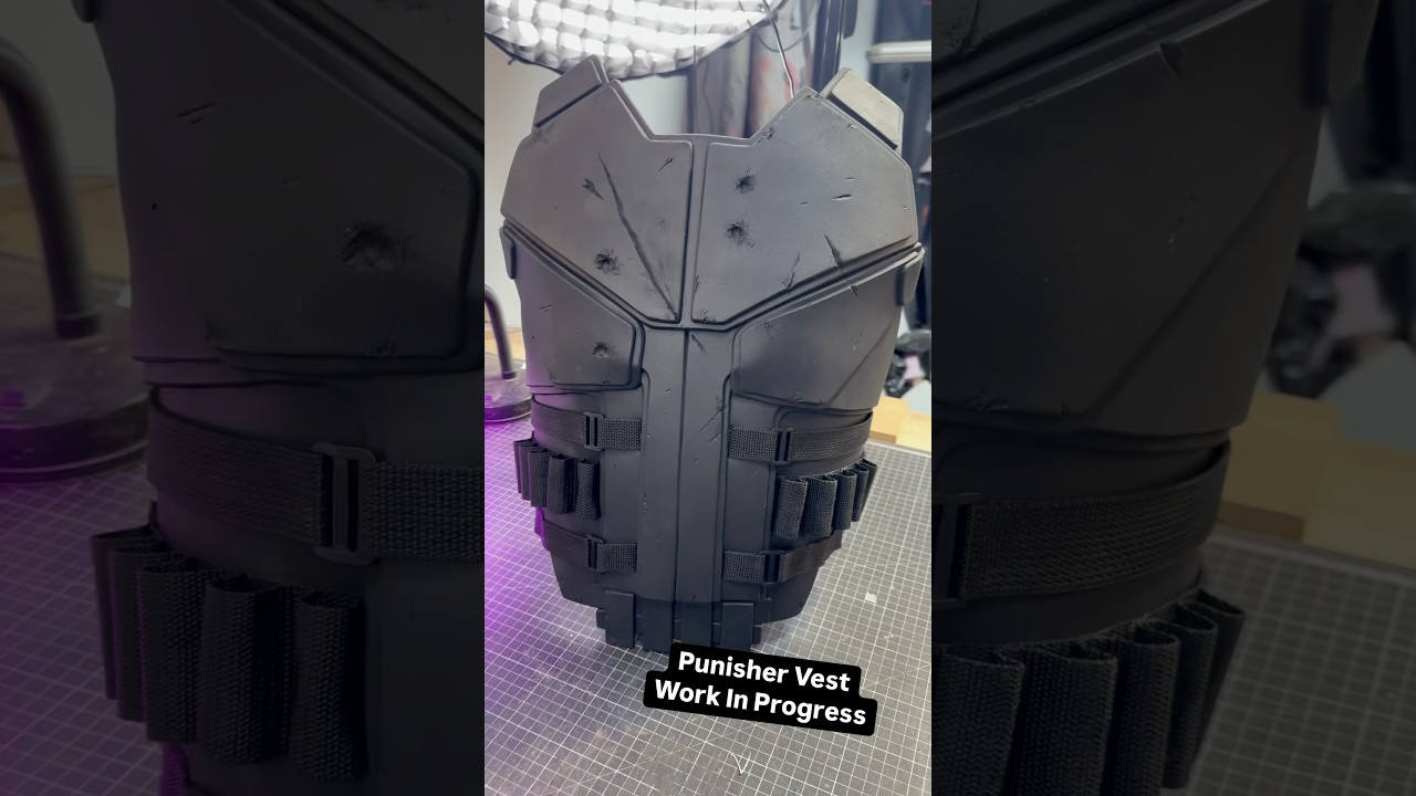 The Punisher Vest WIP #thepunisher #cosplay #daredevilbornagain