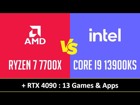 RYZEN 7 7700X vs CORE I9 13900KS - 13 Games & Apps (RTX 4090)