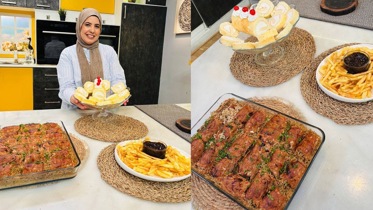 العزومة مع الشيف فاطمة أبو حاتي | رول الدجاج بالأرز - سويسرول بالبرتقال