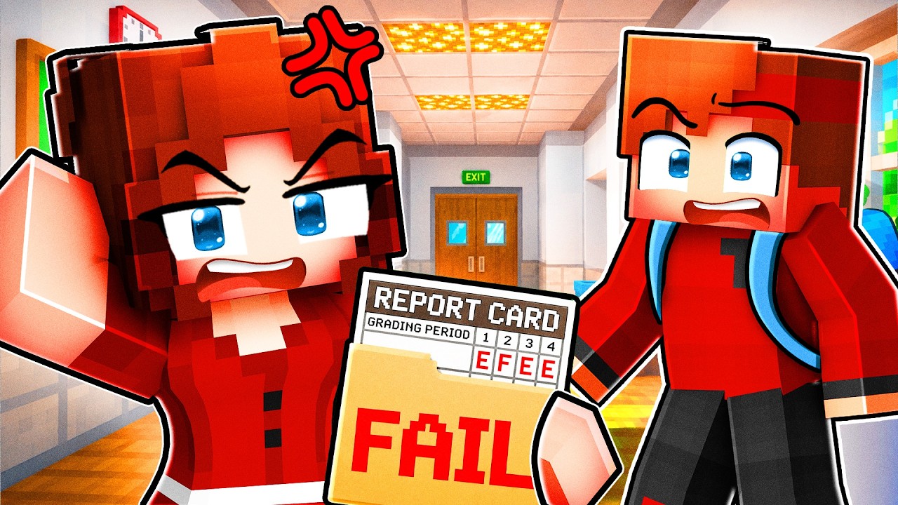Ma MAMAN à découvert mon BULLETIN de NOTE à l'école sur Minecraft ! (C'est chaud)