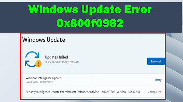 How to fix Windows update error 0x800f0982 windows 11 or 10