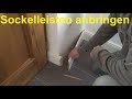 Sockelleisten auf Gehrung sägen schneiden und anbringen Fußleisten Gehrung schneiden montieren