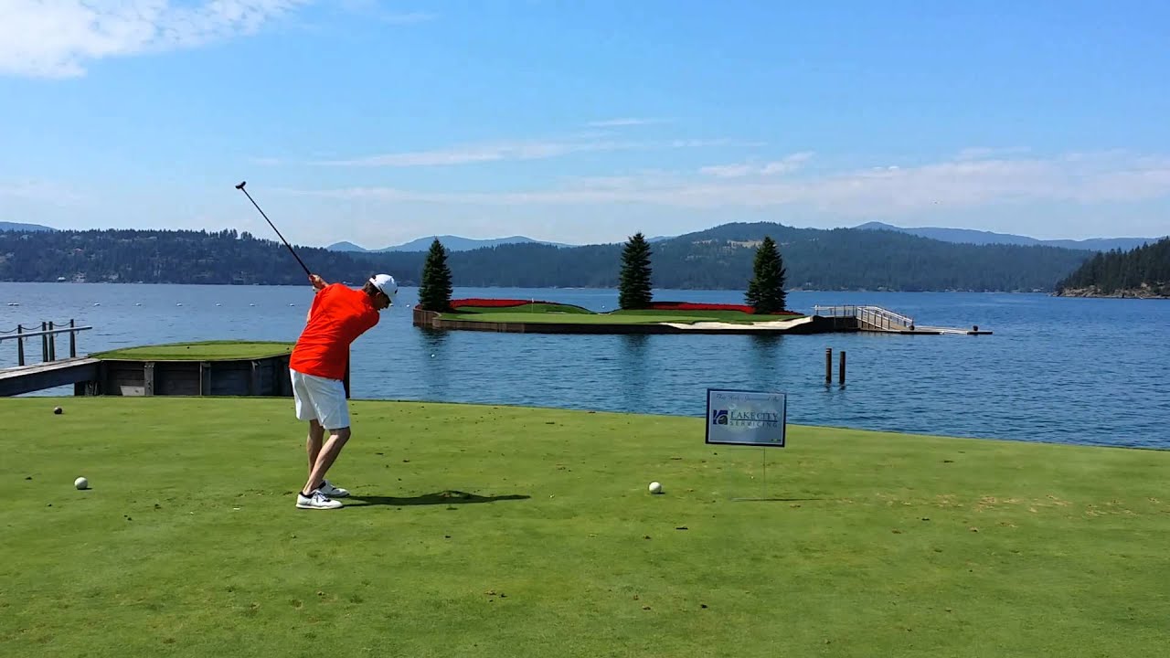 Skipped my golf ball onto the floating green. YouTube