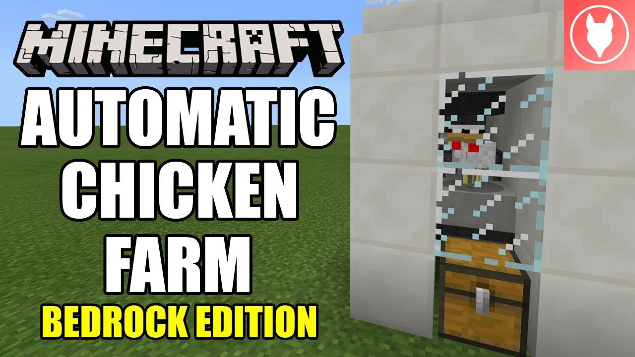 Minecraft Bedrock Automatic Chicken Farm Tutorial ( Xbox / MCPE