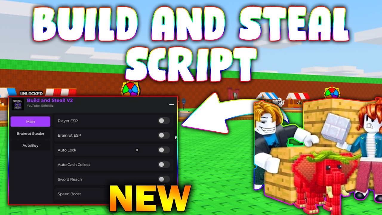 *NEW* Build and Steal! Script (PASTEBIN 2026) (PLAYER ESP , AUTO LOCK , CASH COLLECT , AUTO STEAL )