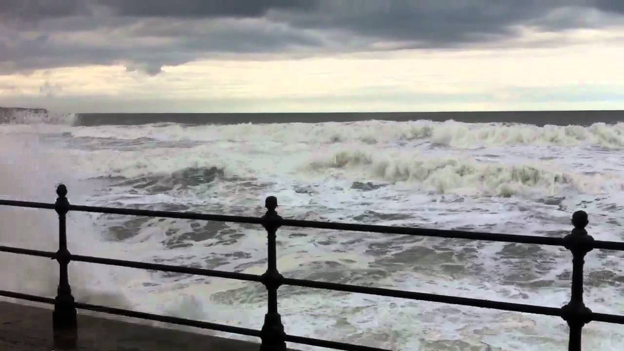 High tide Marine Drive Scarborough YouTube