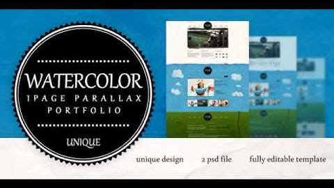 Preview Unique One Page Parallax Portfolio PSD Creative