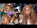 DETAILED FRONTAL WIG INSTALL : 24 inch 13x4 lace highlight blonde curly wig ft .Nadula Hair