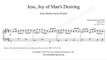 Jesu, Joy of Man's Desiring - Piano