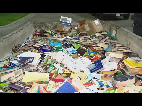 Hundreds of books found discarded in dumpster outside Lake View High School