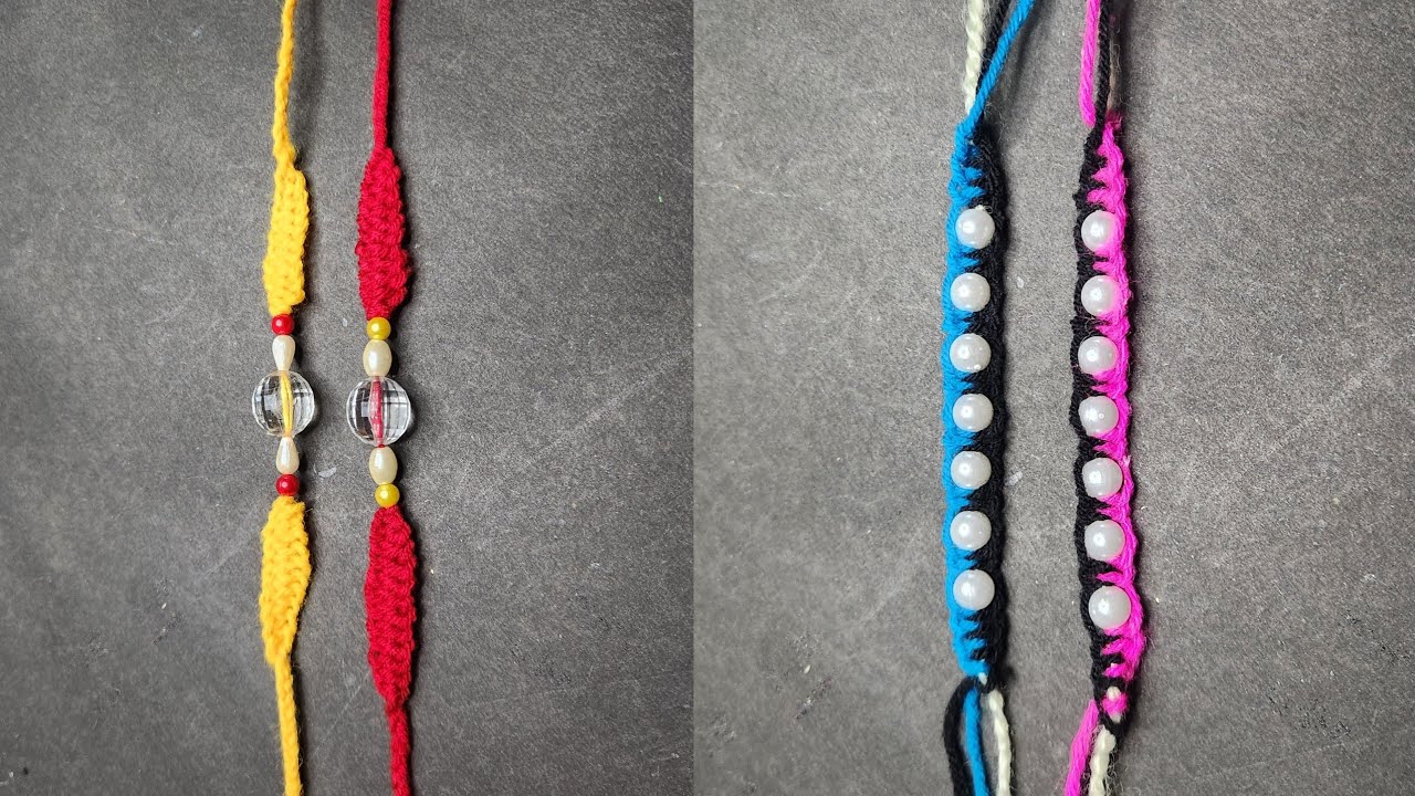 DIY 2 Friendship-Rakhi Bands | Friendship Bracelets with Beads | How to make Friendship-Rakhi Bands