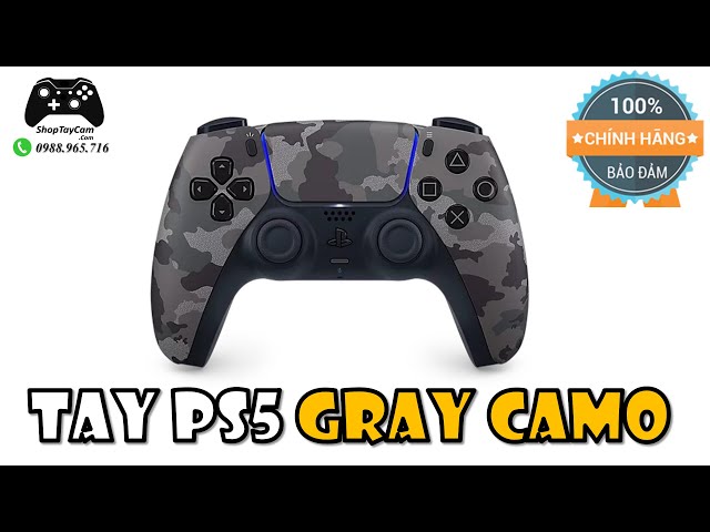 Tay Cầm PS5 Gray Camo Chính Hãng mới về hàng tại Shoptaycam: TOP Tay Cầm cho PC, FO4, FIFA