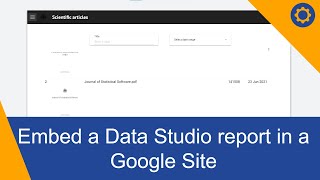 Embed a Data Studio report in a Google Site