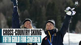 sweden surges gold diggins team sprint swan song