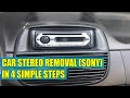 TUTORIAL: How to remove car stereo aftermarket from dash board (SONY) in 4 steps