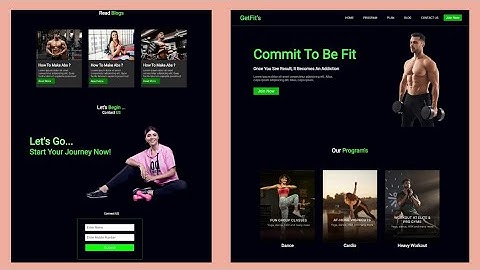 Gym Website Using HTML CSS and JavaScript in Hindi | Gym Website Using JavaScript