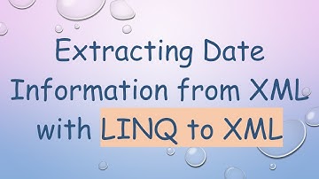 Extracting Date Information from XML with LINQ to XML